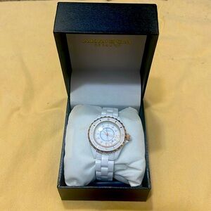 Akribos women’s white watch